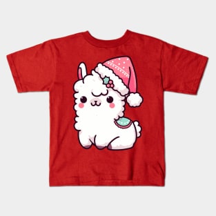 Christmas llama Kids T-Shirt